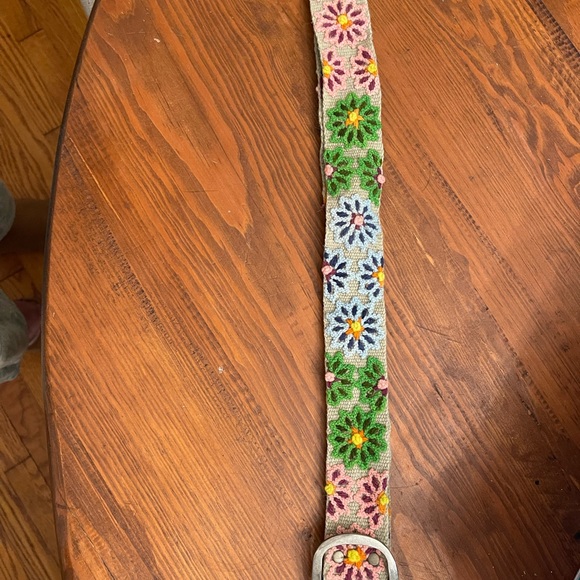 Jenny Krauss Accessories - Jenny Krauss Embroidered Floral Women’s Belt -Boho Large